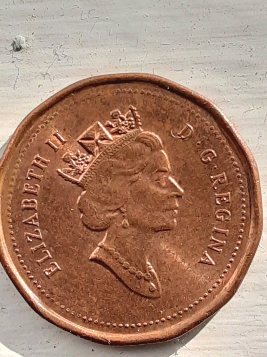 1996 Elizabeth II D.G. Regina Canadian 1 Cent RARE RED Coin | eBay