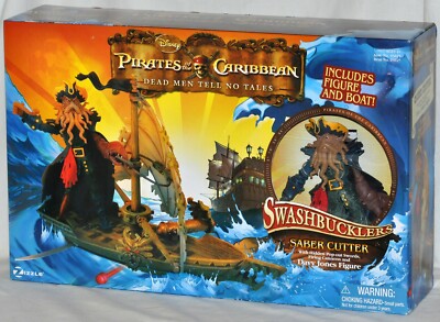 Pirates of the Caribbean Swashbucklers Saber Cutter & Davy Jones figure NIB