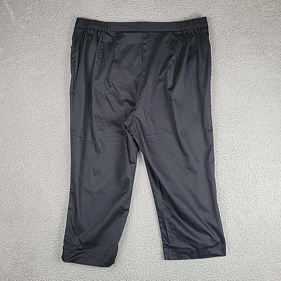 Pantalones para mujer Maggie Barnes 20W negros talla grande curvilíneos recortados al tobillo oficina Foto 2 de 4