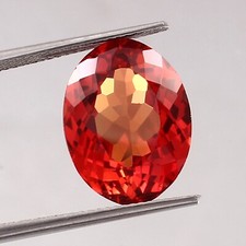 AAA Extreme Natural Ceylon Padparadscha Sapphire Loose Oval Gemstone Cut 10x8 MM