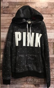 Black/Gray/White Color NWT Size Extra Small Victorias Secret Perfect Bling Bling Hoodie Pullover Black/Gray/White Color NWT Size Extra Small Victorias Secret Perfect Bling Bling Hoodie Pullover