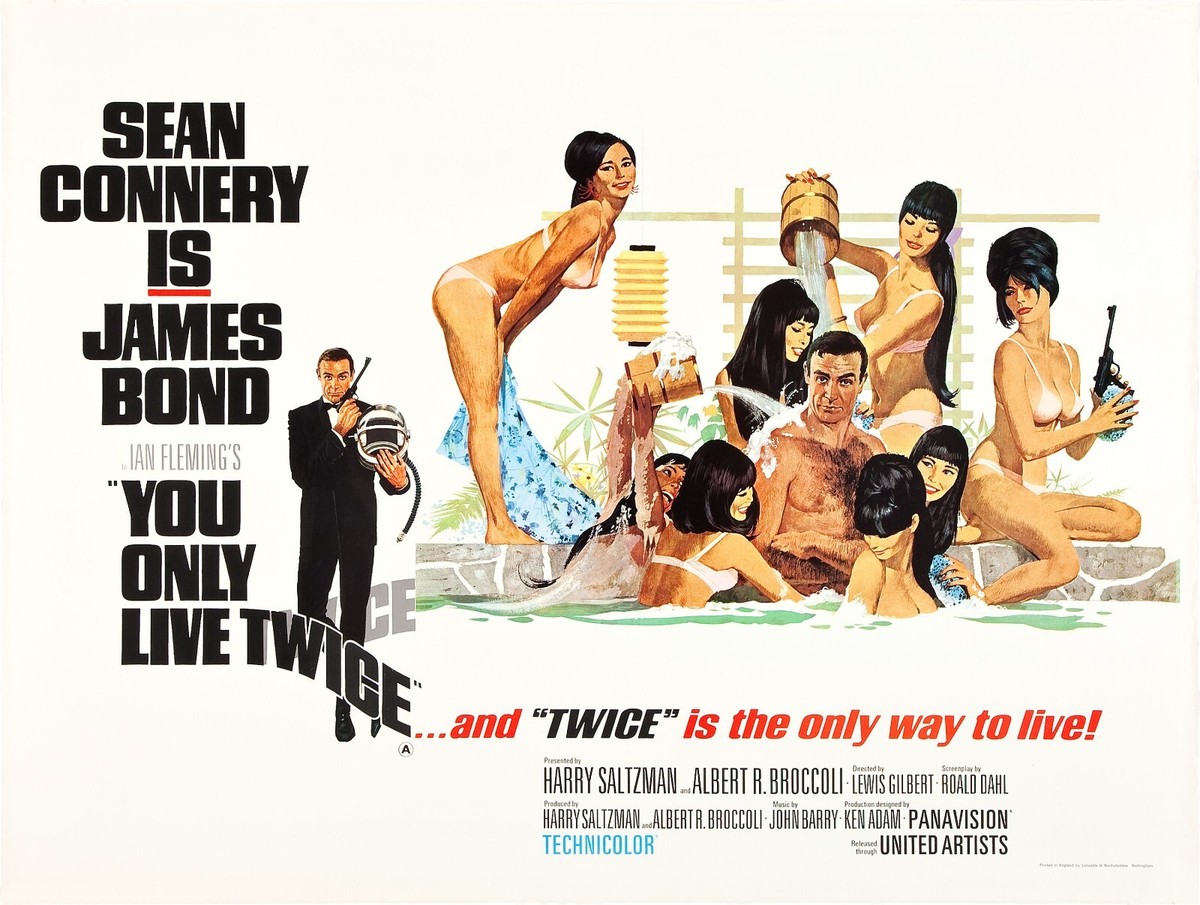 1967 You Only Live Twice Movie Poster 11X17 007 James Bond Sean