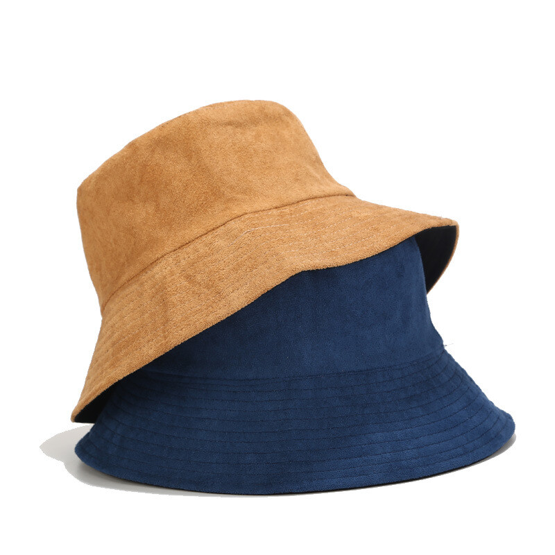 Men Women Wide Brim Suede Sun Hat Outdoor Hiking Fishing  display picture 3