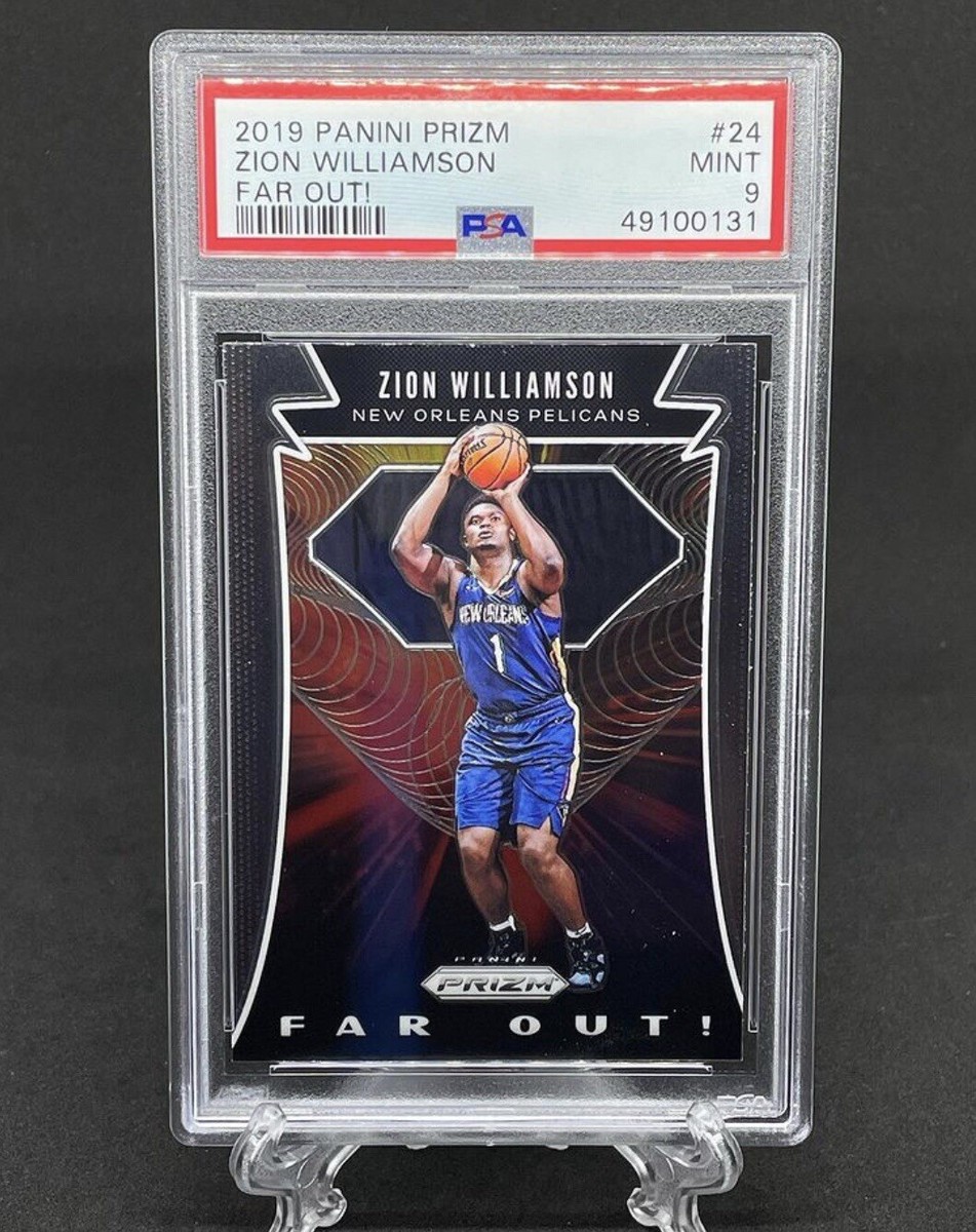 zion williamson graded rookie card Zion Williamson Prizm Far Out PSA Graded Rookie Card!