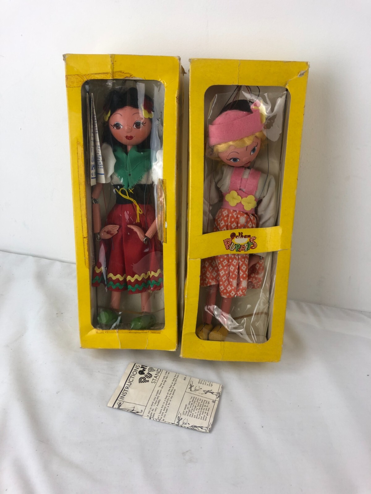 Vintage Pelham Puppets Set 1960s Tyrolean Girl & Gypsy Girl USED F2 eBay