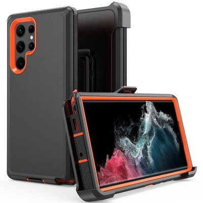 For Samsung Galaxy S22 Ultra Case/S22 Cover w/Clip fit Otterbox Defender +Screen