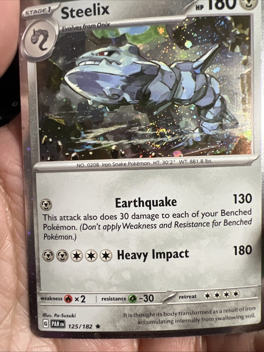 🌀 Pokemon Paradox Rift Steelix 125/182 Cosmos Holo