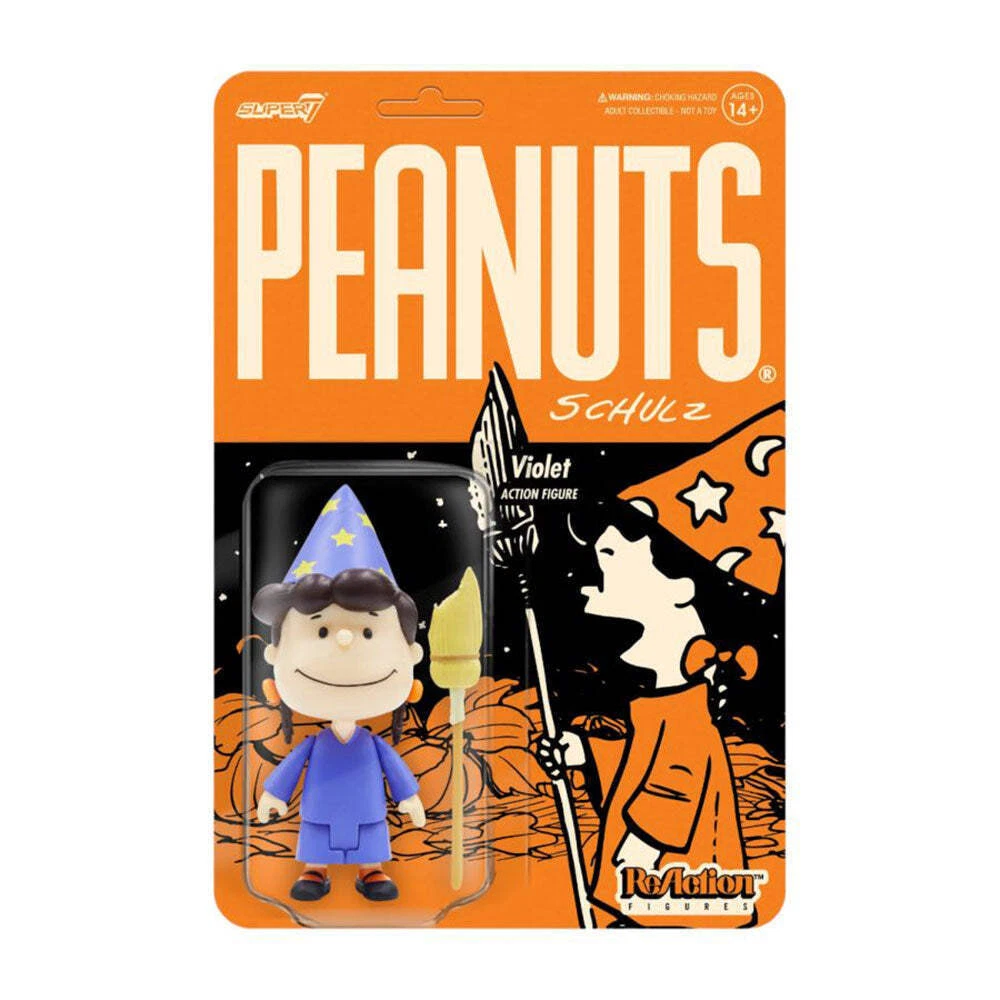 Figura de acción de Peanuts Violet disfrazada de bruja ReAction altamente colecc