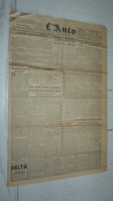 JOURNAL L'AUTO #13994 14-04 1939 CYCLISME PARIS-BRUXELLES MAES FOOTBALL