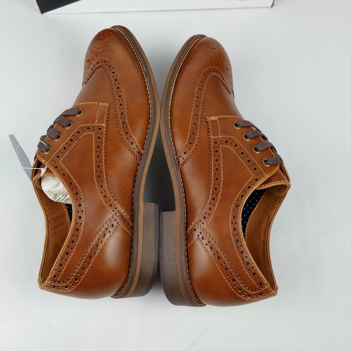 Collection by Michael Strahan Brown Leather Dress Shoes Size 10 B27‎ Collection By Michael Strahan MS Bailey Brown Dress Shoes  main image 4