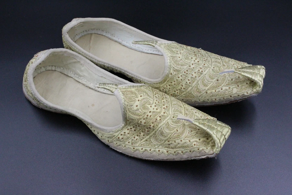 Zapato de Boda Unisex, Zapato Aladdin, Zapato de Cuero Color Dorado, Zapato de Fiesta de Disfraz, Foto 2 de 4