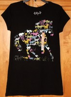 Girls Horse Shirt Black Top Graphic Tee Pony Mudd Equestrian Pink Blue Sz 14 Girls Horse Shirt Black Top Graphic Tee Pony Mudd Equestrian Pink Blue Sz 14