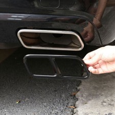 2*Dual Exhaust End Pipe Muffler Tip Trim for ...