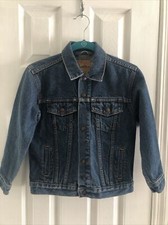 Levi Strauss Signature Youth Size 7X Standard Trucker Denim Jean Jacket