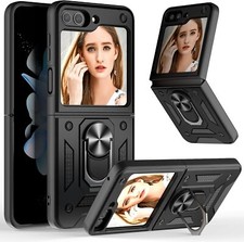 Case For Samsung Galaxy Z Flip 5 Kickstand Shockproof Cover  Clear