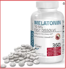 Melatonin 10mg Fast Dissolve Tablets - Sleep Aid, 360 Cherry Flavored Tablets