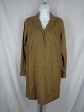 Ann Taylor Loft Olive Khaki Shirt Dress Size Small New