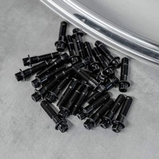 160x M8 32mm Black 3pc Wheel Split Rim Assembly Bolts Ccw Rotiform Work Wheels