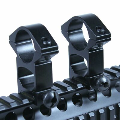 High Profile 1'' Scope Ring Picatinny Weaver Rail Laser Light Mount - 2 PCS