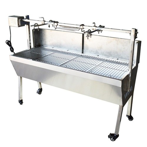 35" Stainless Steel Spit Roaster Outdoor Barbeque Grill Whole Lamb Grill 110V - Picture 2 of 10