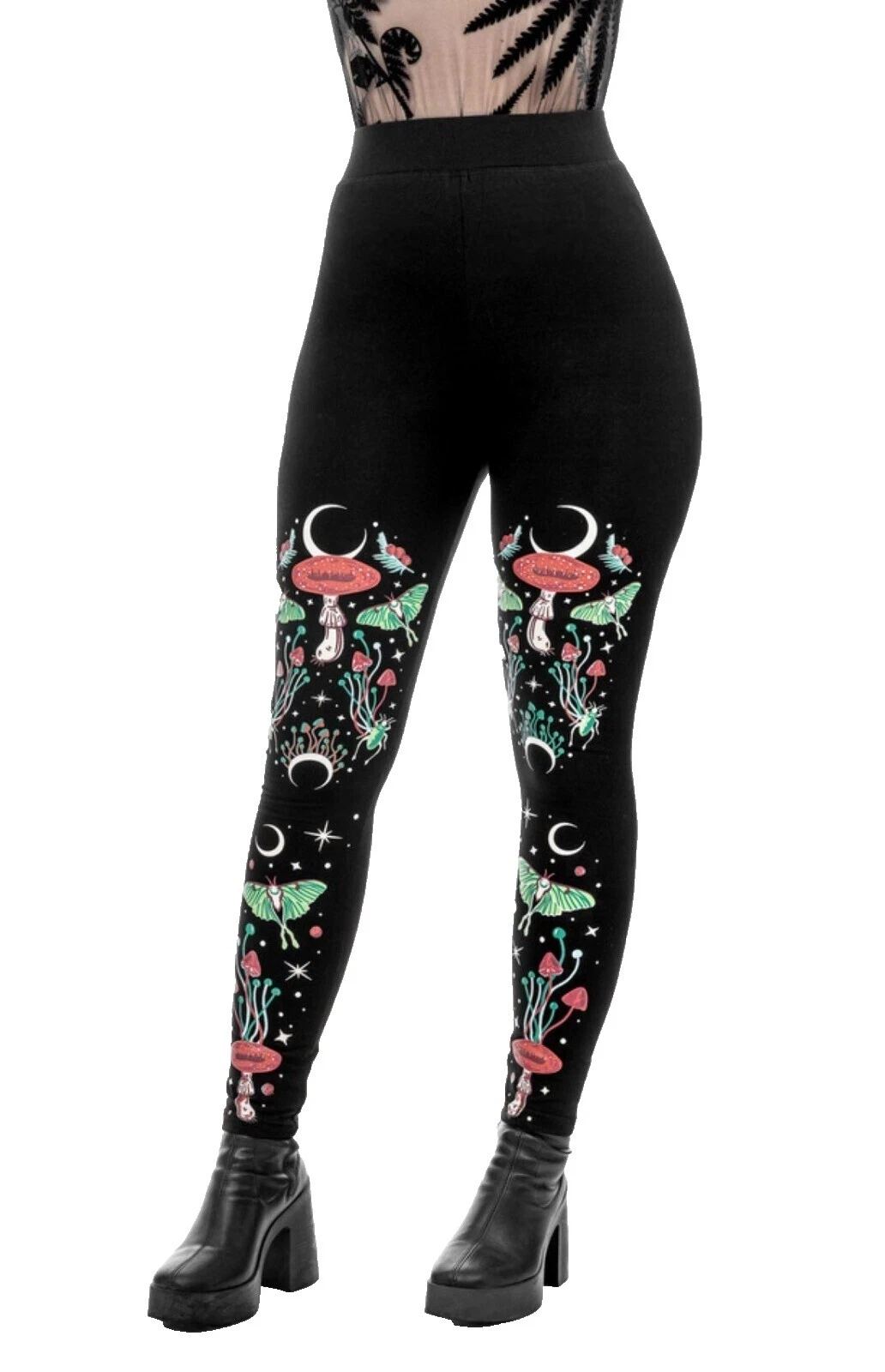 Gothic 100% Algodón Leggings para Mujer