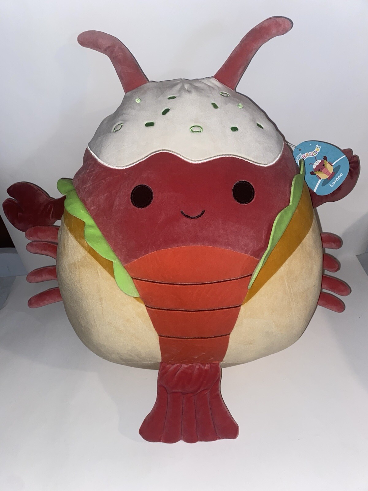 SHIPS FREE! Squishmallow Lorono the Lobster Roll 16in NEW with Tags Jumbo Plush