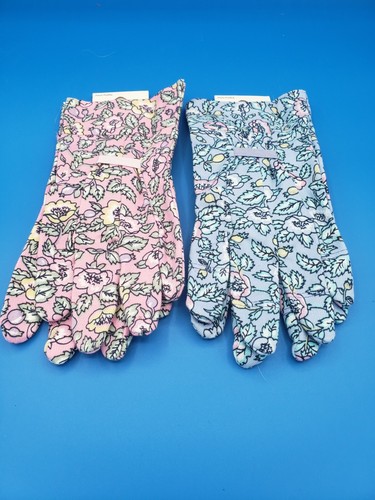 Wells Lamont For Women Garden Gloves 2 Pair NWT One Size Fits All Blue Pink - Picture 2 of 2