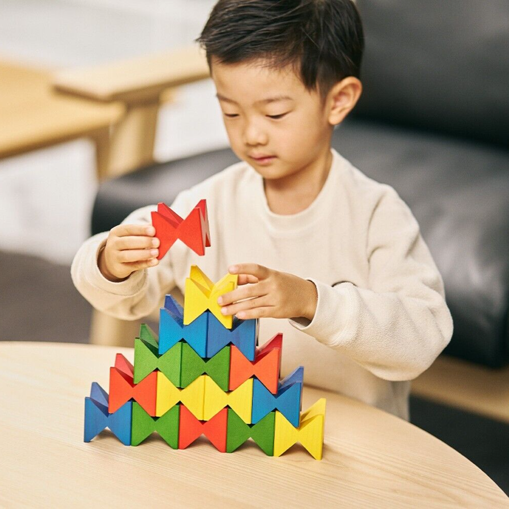 NAEF SPIEL W7.8xD7.8xH1.9in Maple Wood Kids Kids Building Blocks