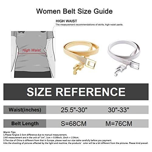 Обтягивающий пояс женщин эластичный металлический эластичной цепи ремень золото и серебро Топ - Изображение 4 из 4