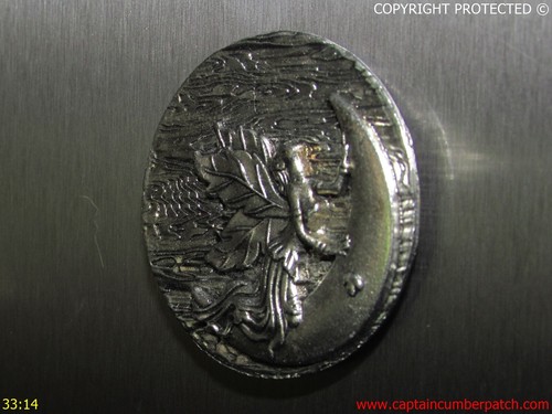 steampunk silver fridge magnet coin fantasy fairy moon crescent #FM36 - Picture 4 of 4