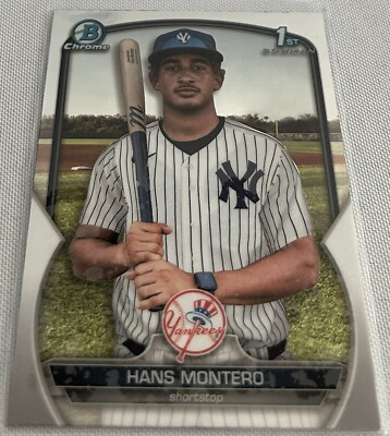 2023 Bowman Chrome Baseball Hans Montero New York Yankees 1st Bowman #BCP-173