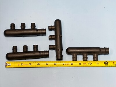 Lot Of 4 Uponor Q2237550 Ep Multi-Port Tee, 1/2 In Out,4.43 In L  Z8-B