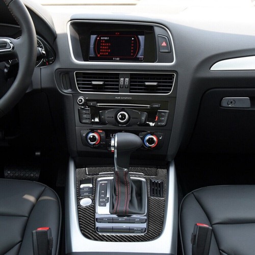 5Pcs Gear Shift Frame Trim Cover Decoration Carbon Fiber For Audi Q5 2009-2017 - Picture 2 of 12