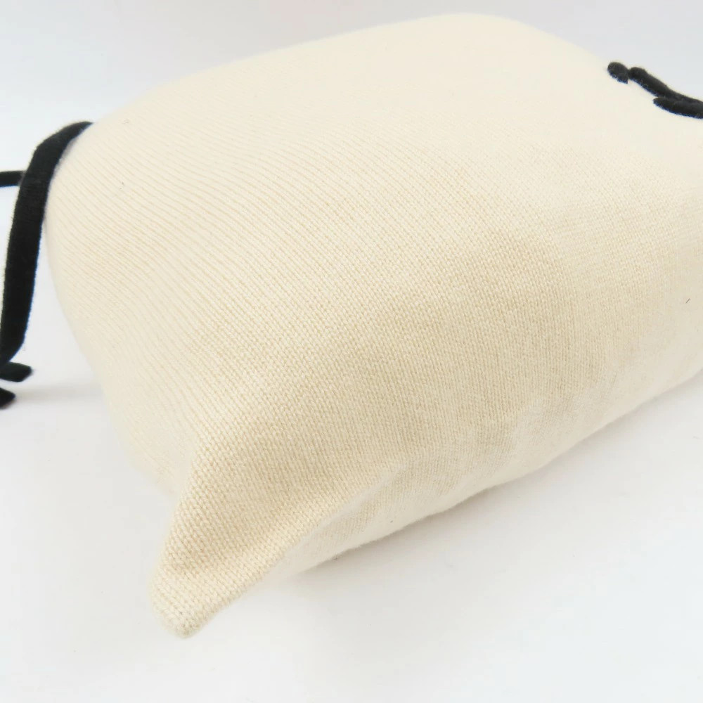 CHANEL Drawstring Bag Coco Mark 100 Cashmere Hand… - image 4