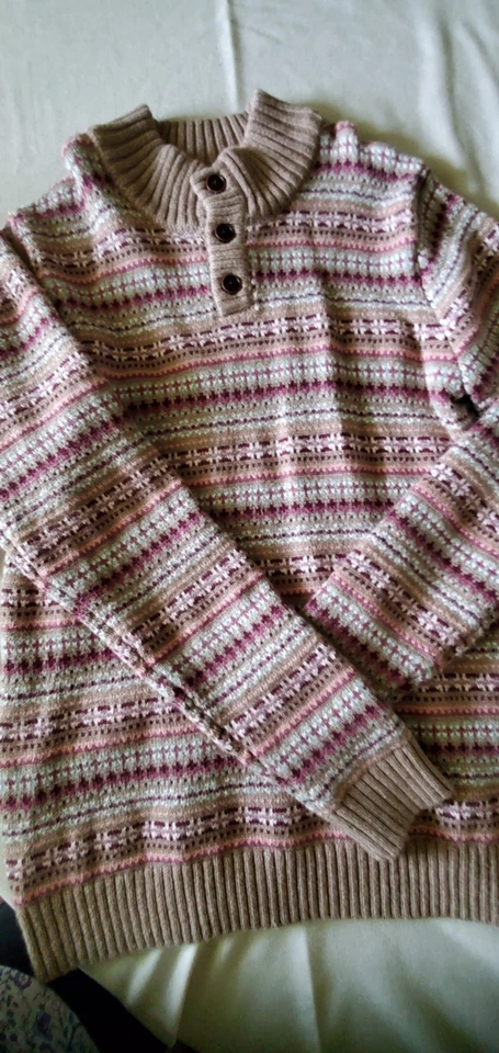 Suéter Janie And Jack JJ Niños 16 FAIRISLE Colores Otoño Caqui Regreso al Cole Foto 2 de 2