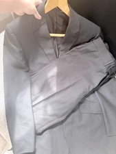 Burton Men’s Black Pinstripe Suit – Jacket & Trousers – 40R / W30 L30