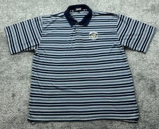 U.S. Open Golf Polo Shirt Mens Large Pebble Beach 100th Blue Striped Ashworth