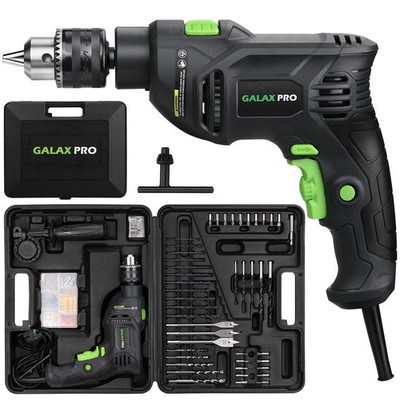GALAX PRO 5Amp 1/2inch Hammer Drill with 105pcs Accessories, Variable Speed 0...
