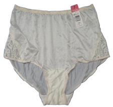 NWT Vanity Fair 7 44 C Glow Satin Sheer 100 Nylon Underwear VTG Lace Hi-Waist