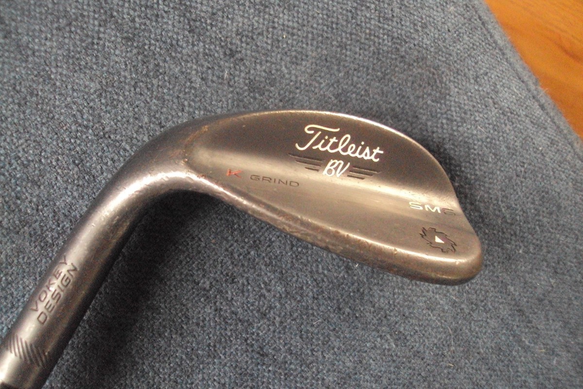 Wedge Titleist Vokey SM6 Noir 58° – Pour Droitier, Grind S, Shaft Vokey, Occasion Bon état