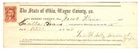 Civil War era 1866 marriage Cert. Jacob Kline, 4th Ohio Cav. to Cirilla? Bean
