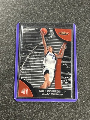 2007-08 Topps Finest Basketball #4 Dirk Nowitzki Dallas Mavericks E3