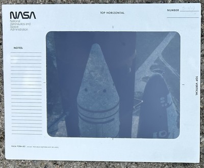 Vintage NASA Challenger Space Shuttle, Launch Pad Photograph Slide, Large