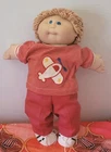 Cabbage Patch Kids Doll Vintage 1985 Dark Blonde Hair Blue Eyes 1980s Toy