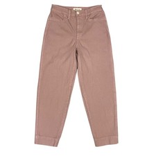 Madewell Womens High Rise Slim Emmett Tapered Pants Mauve Pink Size 26 MD115