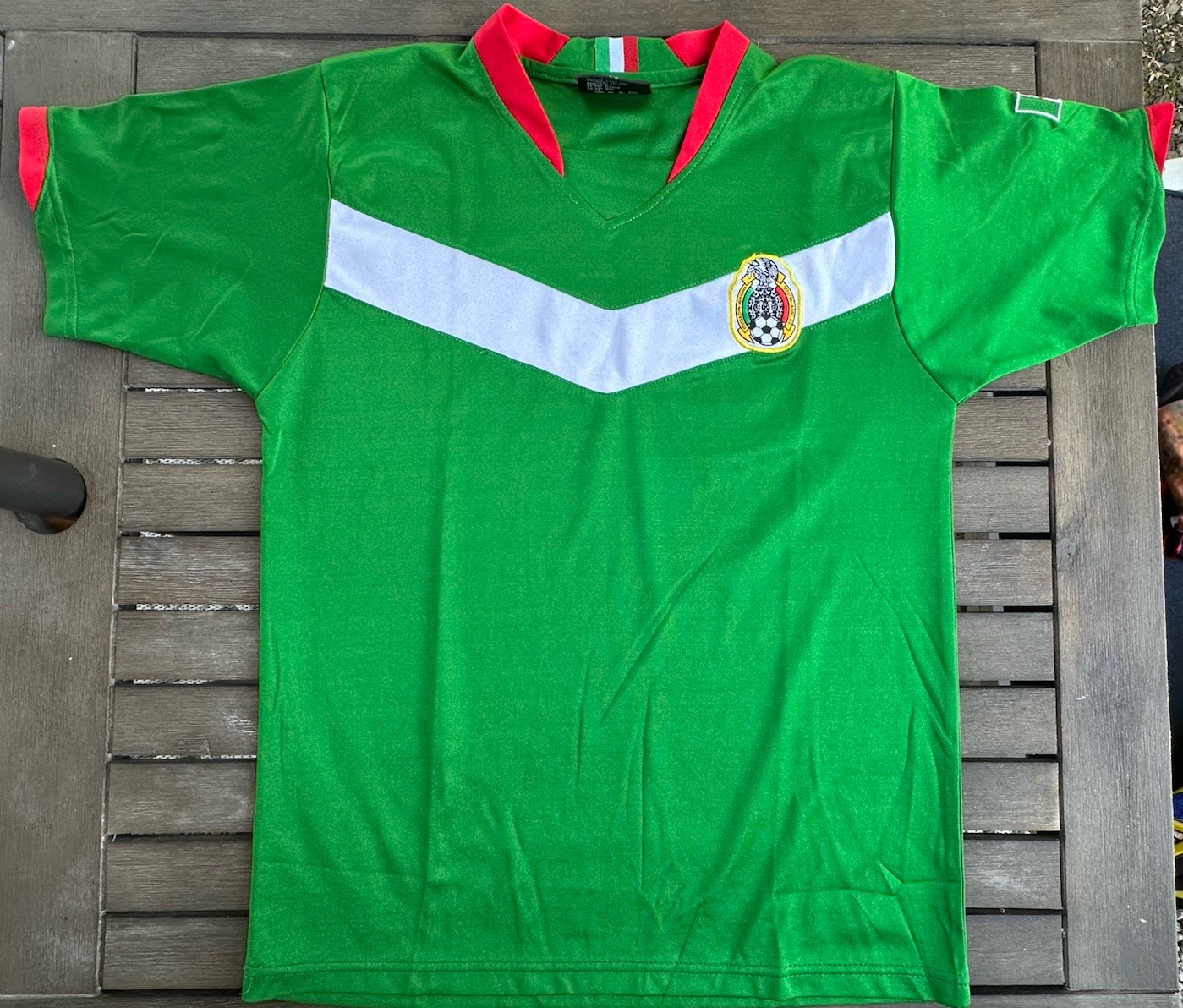 Vintage Mexico National Team Soccer Jersey, Kamanaco Sports, Green/Red, Size 16