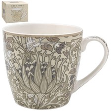 Breakfast Mug Ceramic 450ml Cream Floral Tea Big Cup W.Morris Artichoke Design