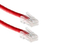 CAT6 Ethernet Patch Cable, Non-Booted, 5 Foot, Red - Lifetime Warranty