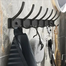 Coat Rack Wall Mounted Wooden, Pine White Clothes Hanger, Coat Hooks Wall/Door