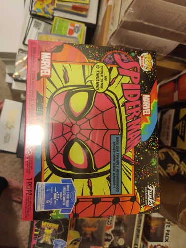 *SEALED Funko POP & Tee Bundle #652 Spider-Man BLACK LIGHT  LARGE Shirt